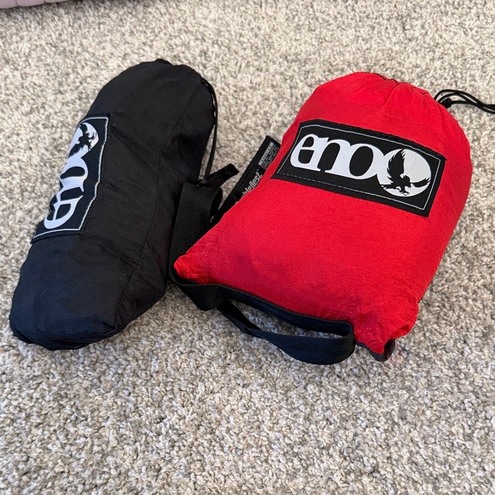 ENO Red and Black Hammock Set